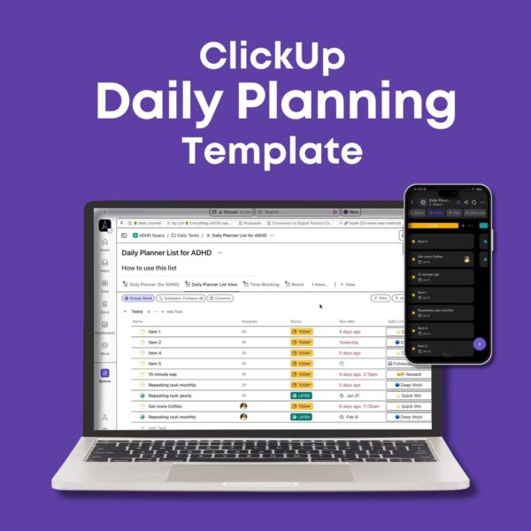 ClickUp Daily Planning Template